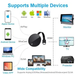 4K - TV Stick - HDMI - Media - Video Streamer - HD - Wireless - 5G - WiFi - Dongle Receiver - cromecast 3